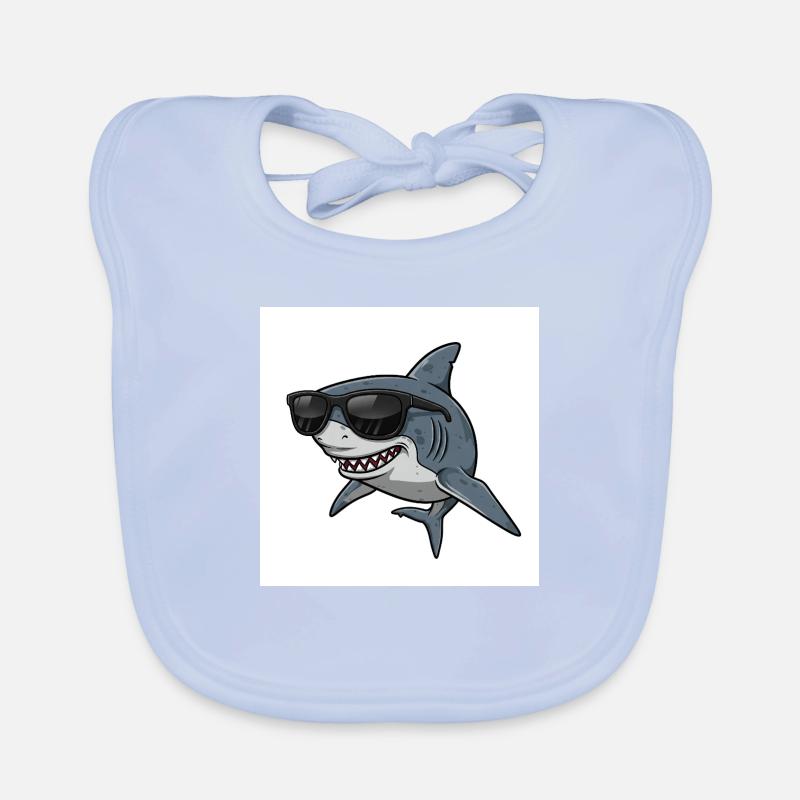 Requin cool avec lunettes de soleil Bavoir bio Bébé
