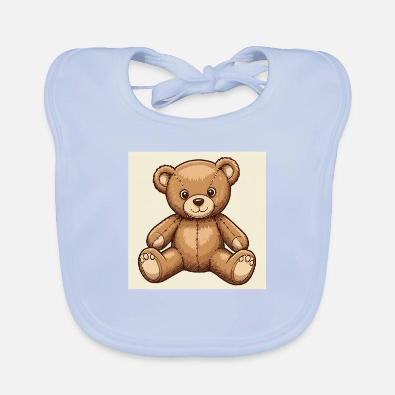 Cute cuddly teddy bear Organic Baby Bibs