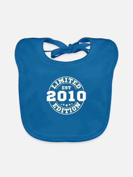 Limitierte Auflage 2010 - Baby Bio-Lätzchen - Pfauenblau