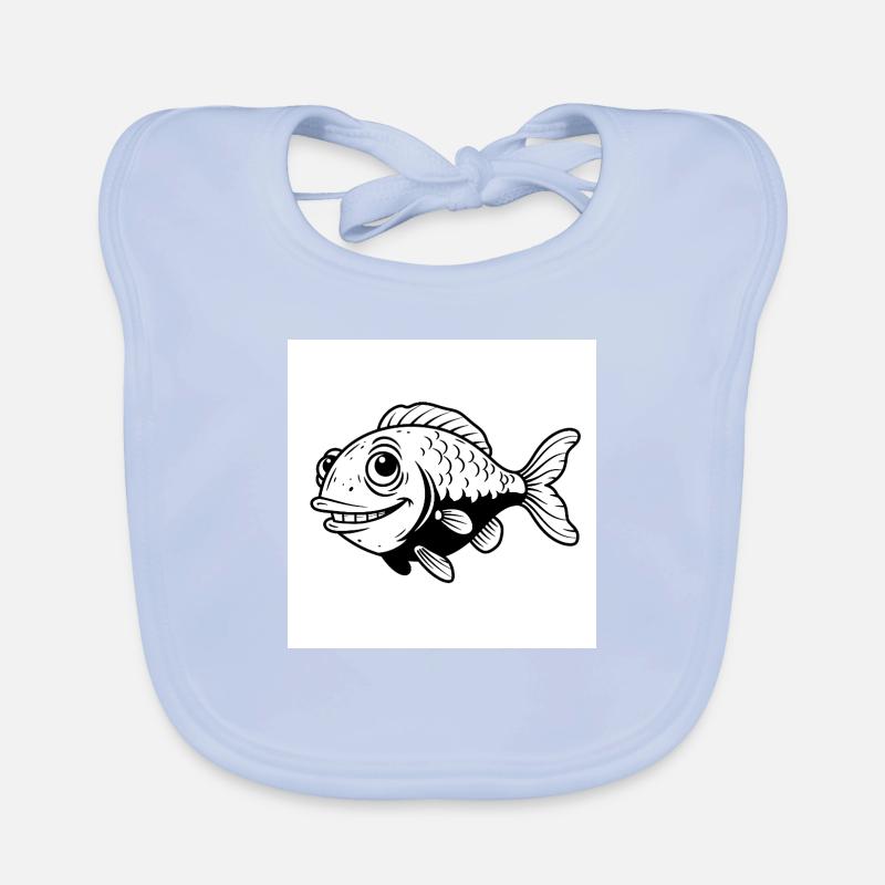 Fisch, Fun, Flossen - Ich bin der Chef im Teich Baby Bio-Lätzchen