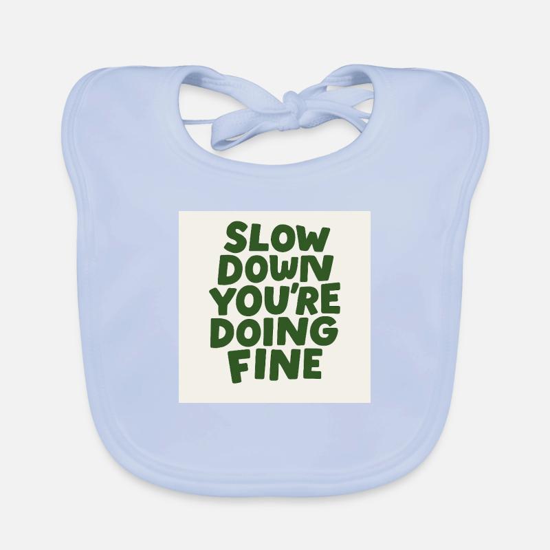 Slow Down Vibes Organic Baby Bibs