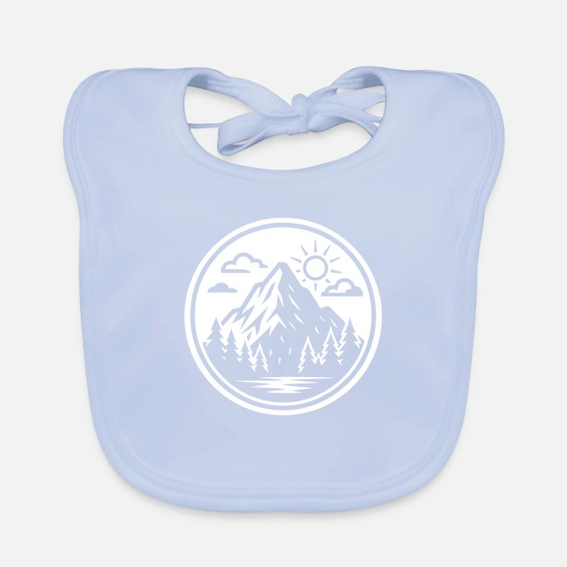Mountains Nature Logo Organic Baby Bibs