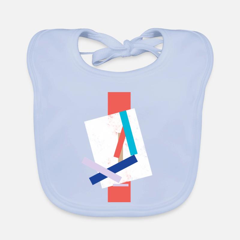 Abstract geometry accent for art student Organic Baby Bibs