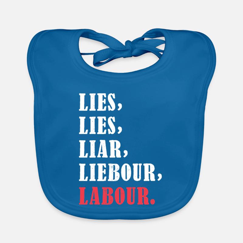 Conception typographique de slogan anti-ouvrier audacieuse - Bavoir bio Bébé - bleu paon