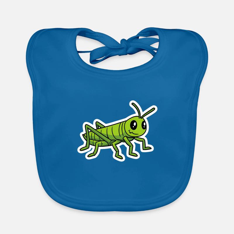 Grasshopper Funny Comic Insect Shirt Organic Baby Bibs
