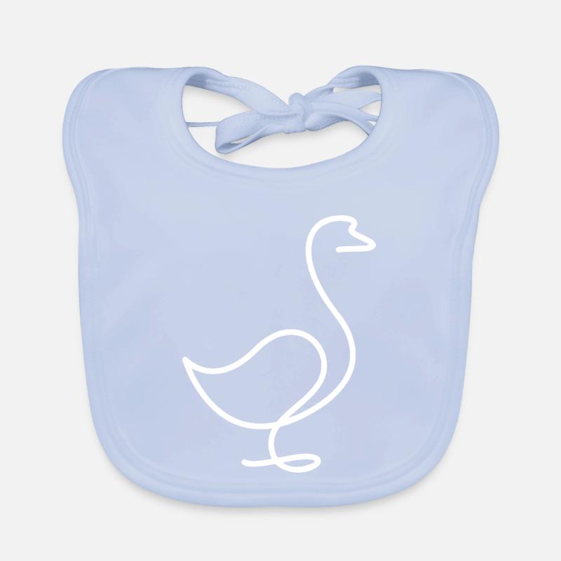 Ente oder Gans Skizze – minimalistisches Motiv Baby Bio-Lätzchen