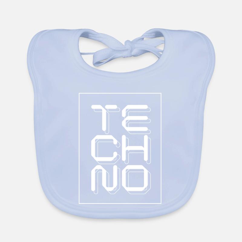 Techno music logo Glyphs Organic Baby Bibs