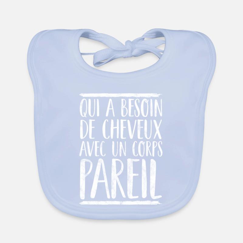 Lustiger Glatze Mann Humor Geschenk Baby Bio-Lätzchen