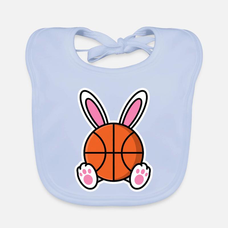 Design de lapins de basket de Pâques Bavoir bio Bébé