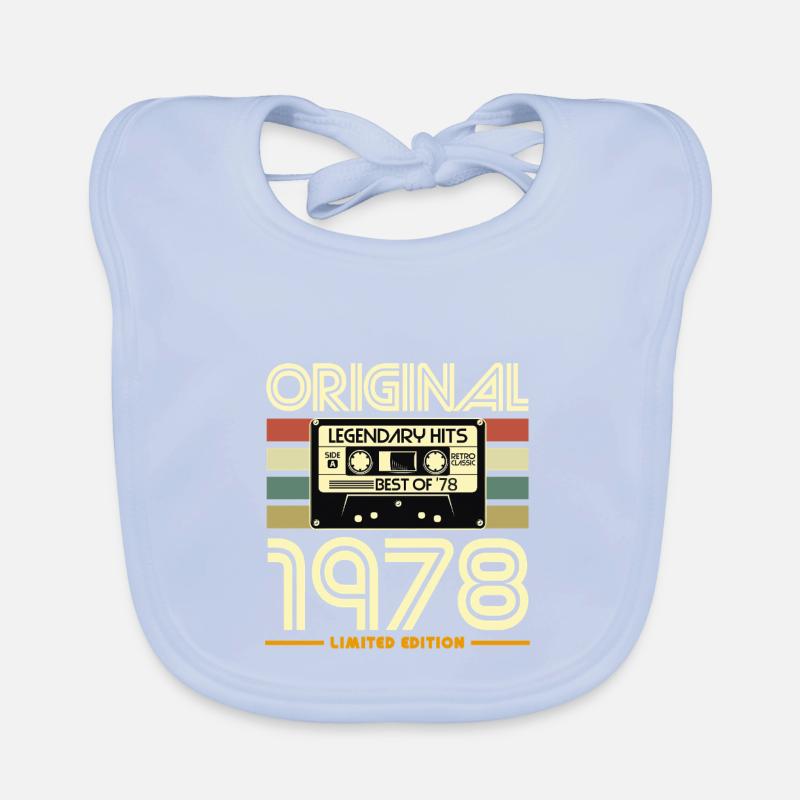 Original 1978 Cassette rétro limitée Bavoir bio Bébé
