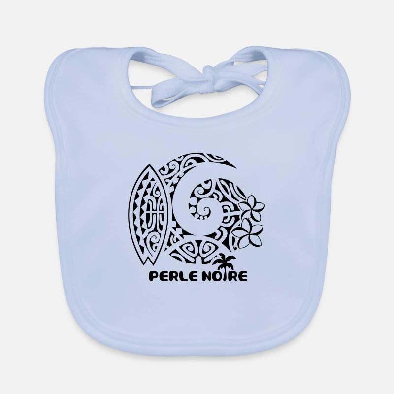 Perle-Noire-Surf-ai Bavoir bio Bébé