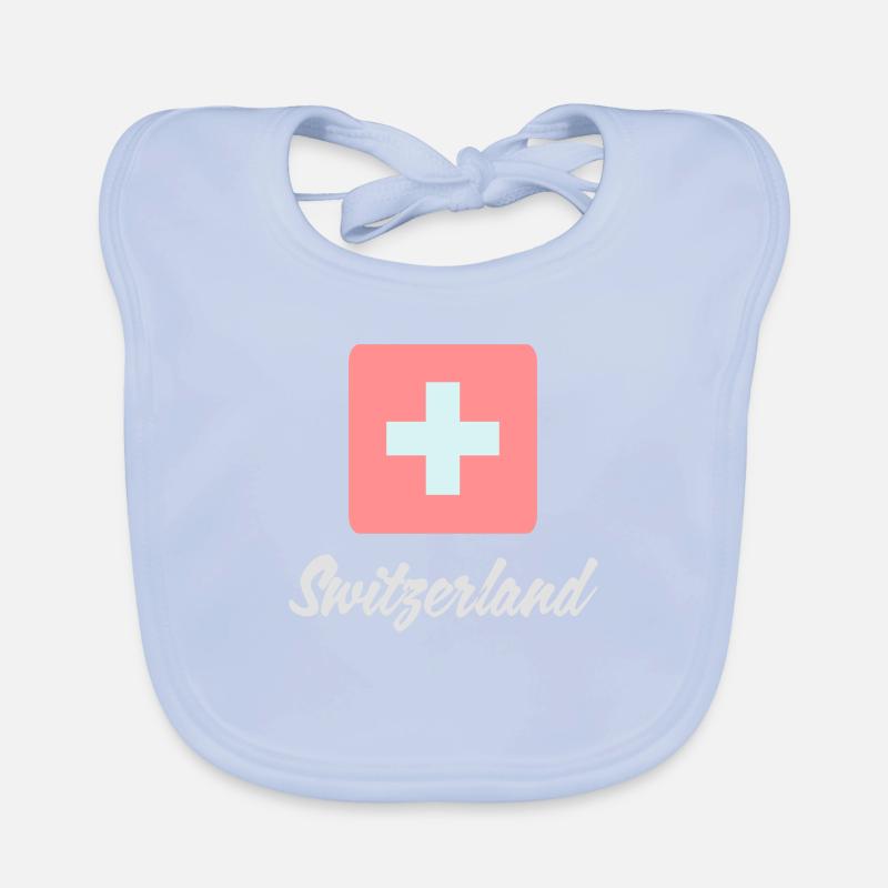 Drapeau national de la Suisse Bavoir bio Bébé