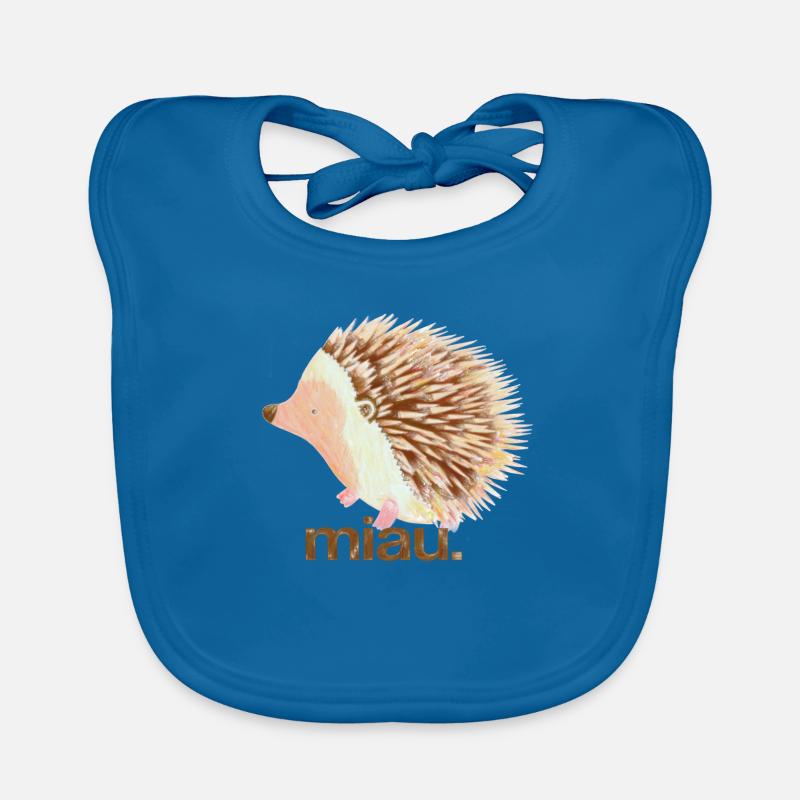 miau - Bavoir bio Bébé - bleu paon