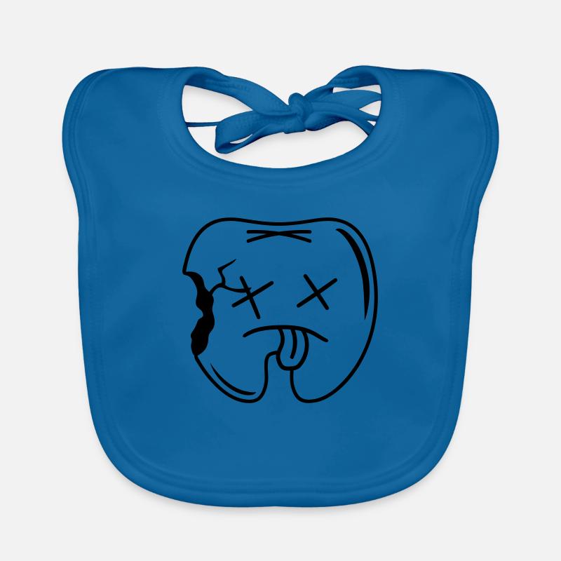 comic caries hole in the tooth Organic Baby Bibs