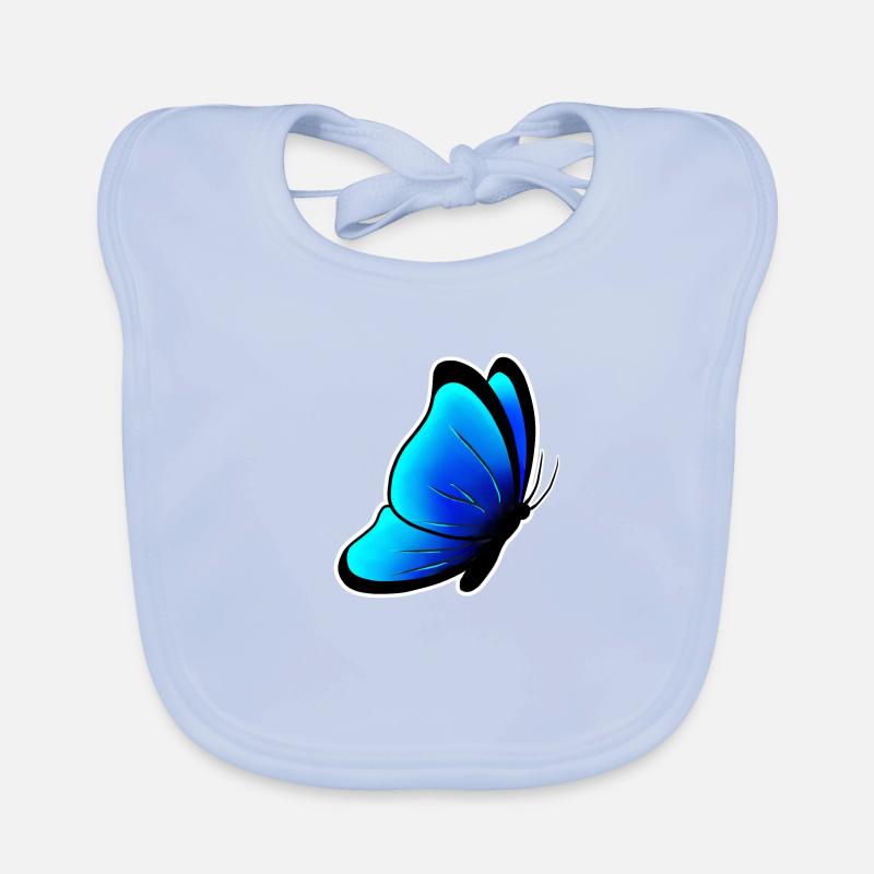 Papillon bleu Bavoir bio Bébé