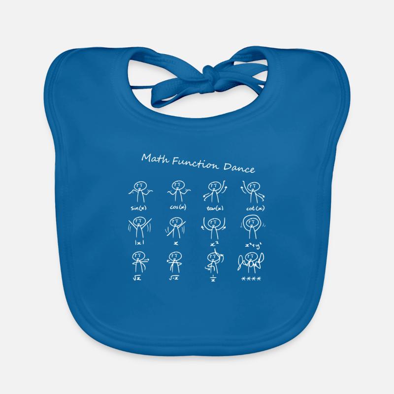 Math Function Dance - Organic Baby Bibs - peacock-blue