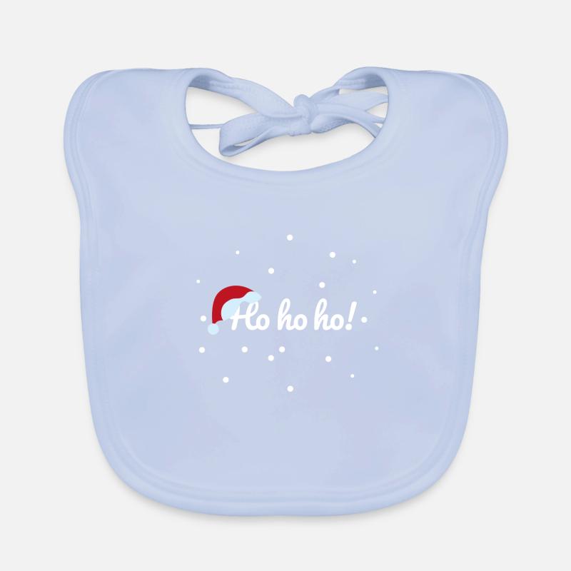 Hohoho ! Salutations du Père Noël avec des flocons de neige Bavoir bio Bébé