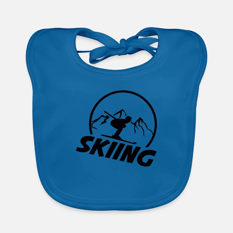 skiing Organic Baby Bibs