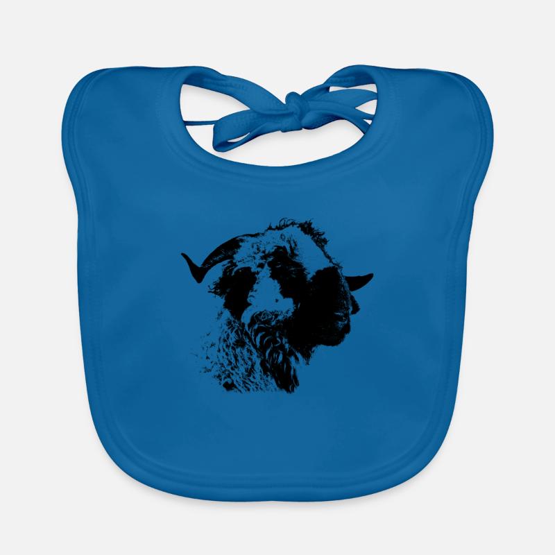 Walliser Schwarznasenschaf - Baby Bio-Lätzchen - Pfauenblau