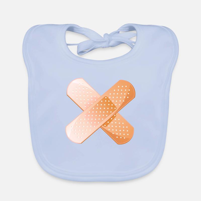 dressing thinking crosses Organic Baby Bibs