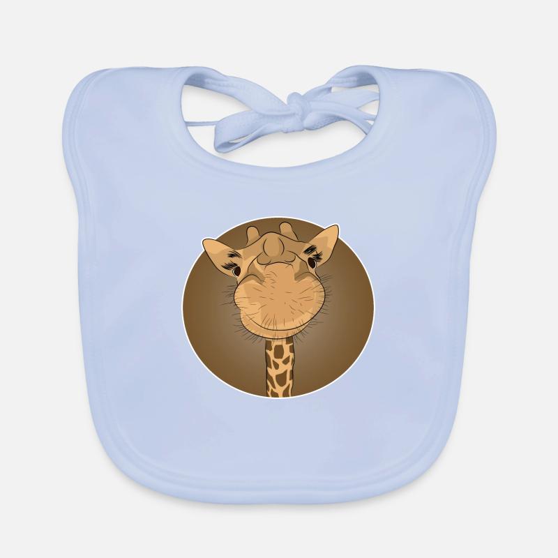 Funny giraffe bande dessinée Bavoir bio Bébé