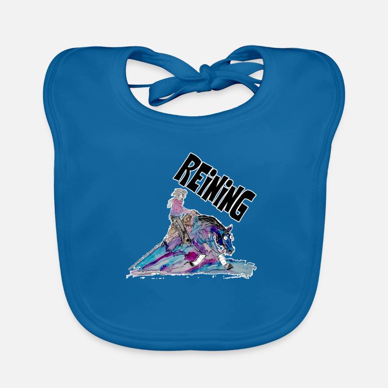 REINING - Baby Bio-Lätzchen - Pfauenblau