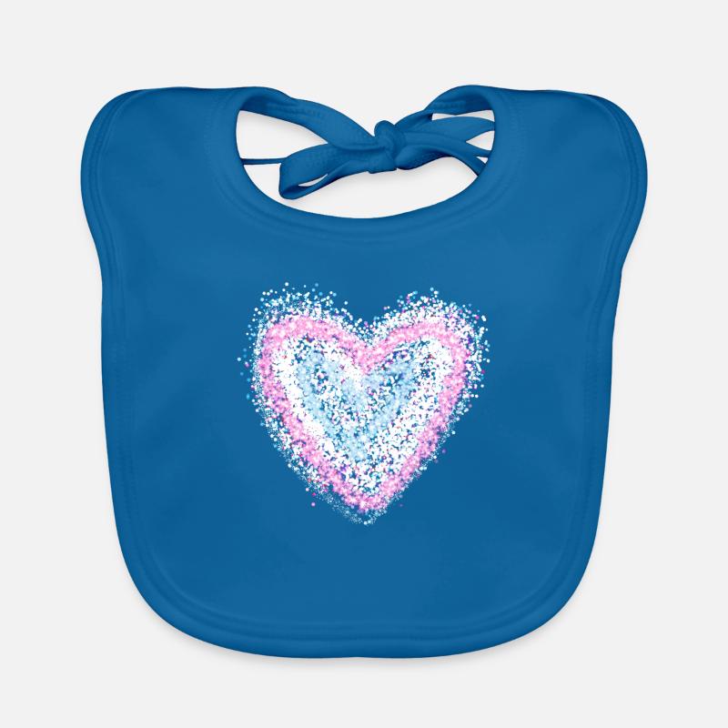 Glitzerherz Baby Bio-Lätzchen