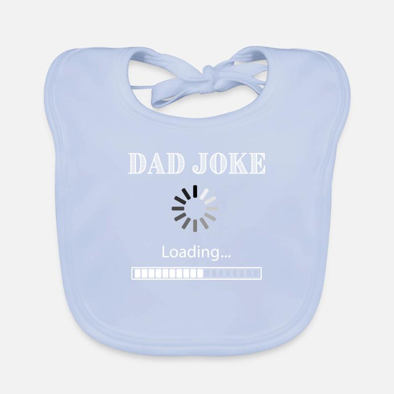 Dad Joke Loading White Baby Bio-Lätzchen