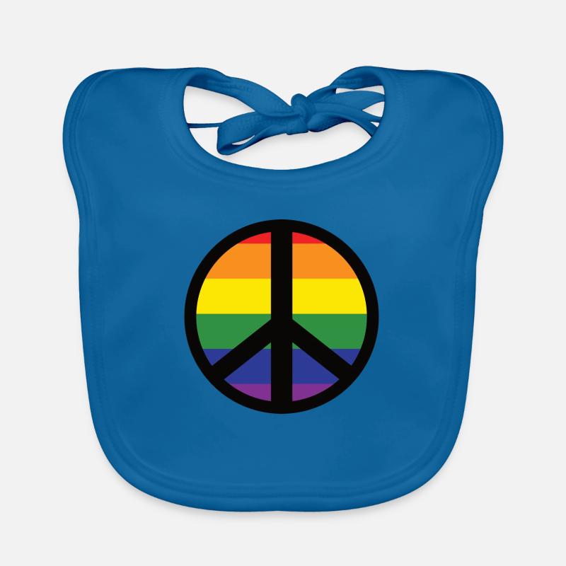 Friedenszeichen Peace LGBT Baby Bio-Lätzchen