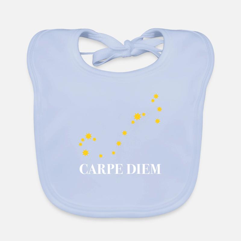 Carpe Diem use the day constellation Scorpio sky Organic Baby Bibs