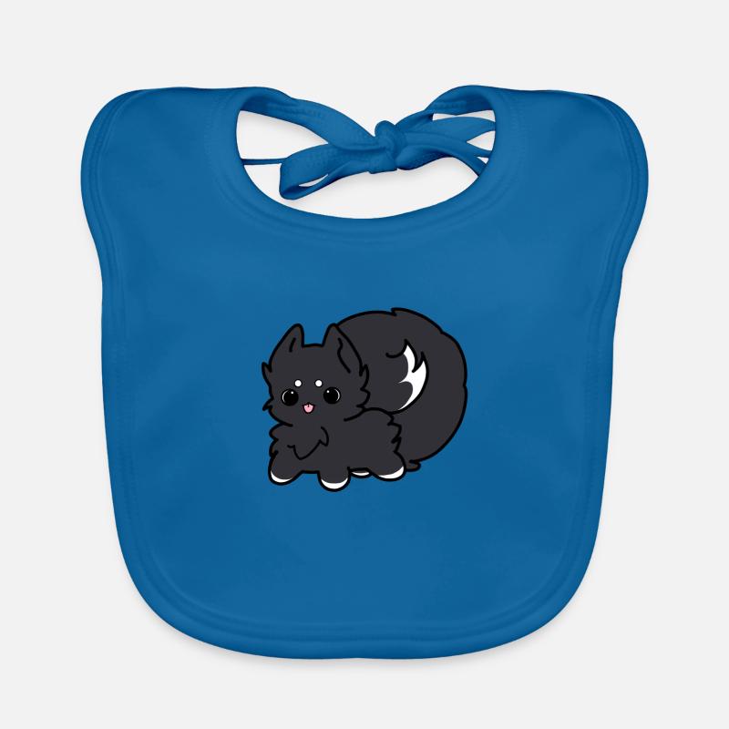 Cute Dog Black White Organic Baby Bibs