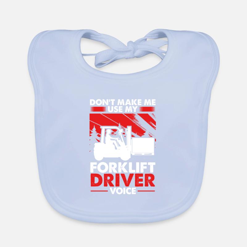 Forklift Driver Organic Baby Bibs
