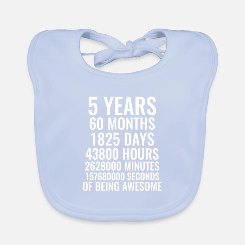 5. Kindergeburtstag 5 Jahre Geschenkidee Junge Baby Bio-Lätzchen