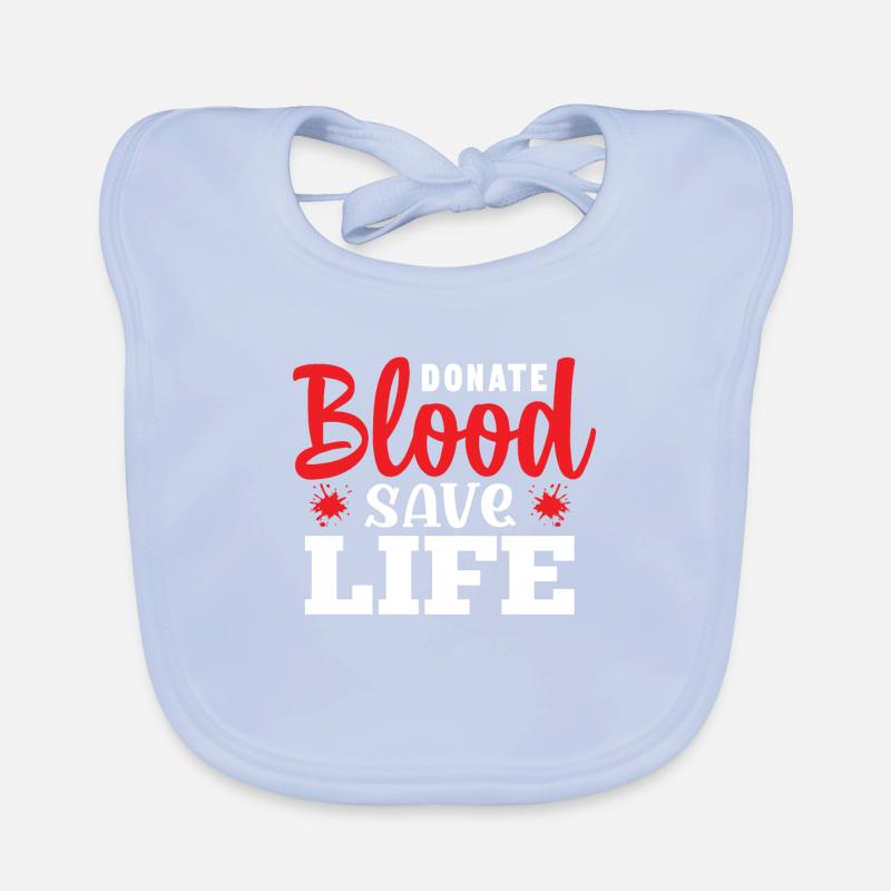 Blutspende Blutspenden Blutspender Baby Bio-Lätzchen