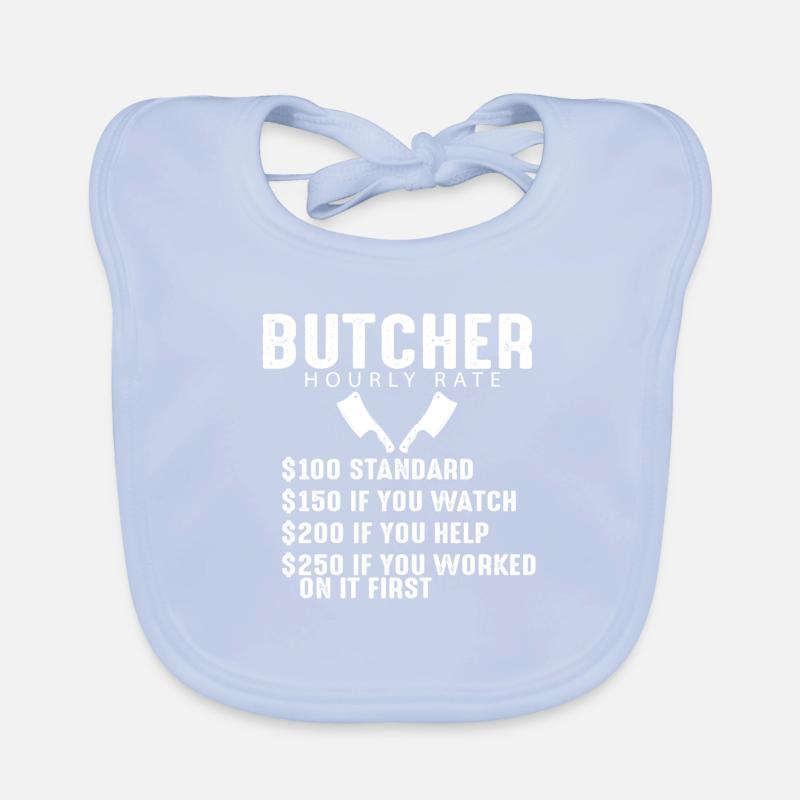 Fleischer Metzger Beruf Lustiger Spruch Geschenk Baby Bio-Lätzchen