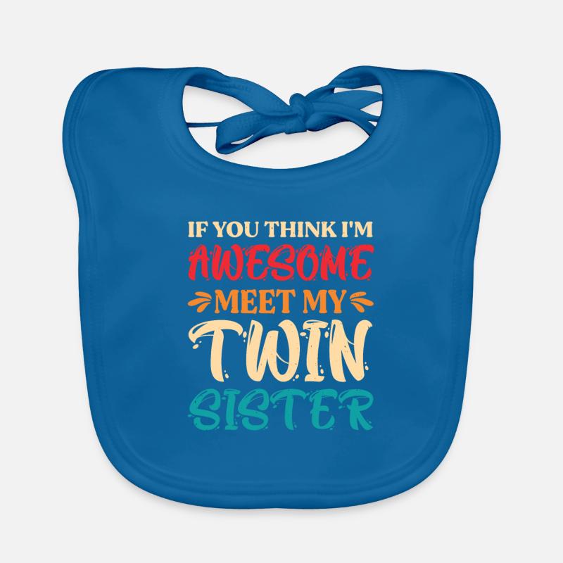 Gemini Twin Sister Siblings Organic Baby Bibs