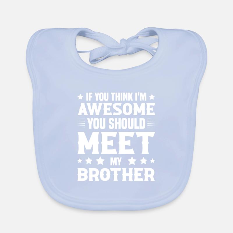 Bruderherz Bester Bruder der Welt Geschenkidee Baby Bio-Lätzchen