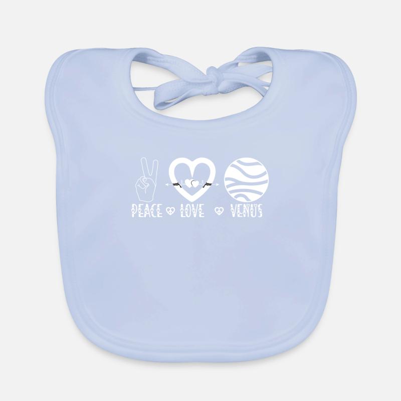 Venus Planet Peace Love Solar System Organic Baby Bibs