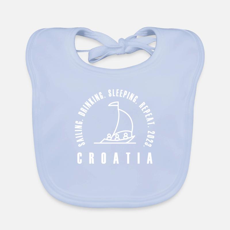 sailing drinking sleeping repeat 2023 Baby Bio-Lätzchen