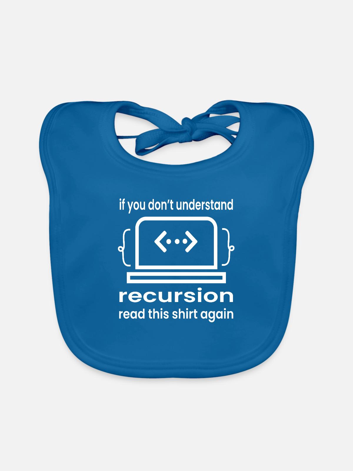 Softwareentwickler Programmierer Geschenk - Baby Bio-Lätzchen - Pfauenblau - Vorne