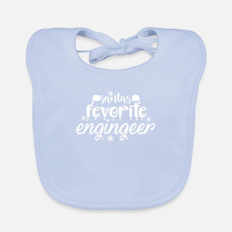 Santa's dearest engineer gift Organic Baby Bibs