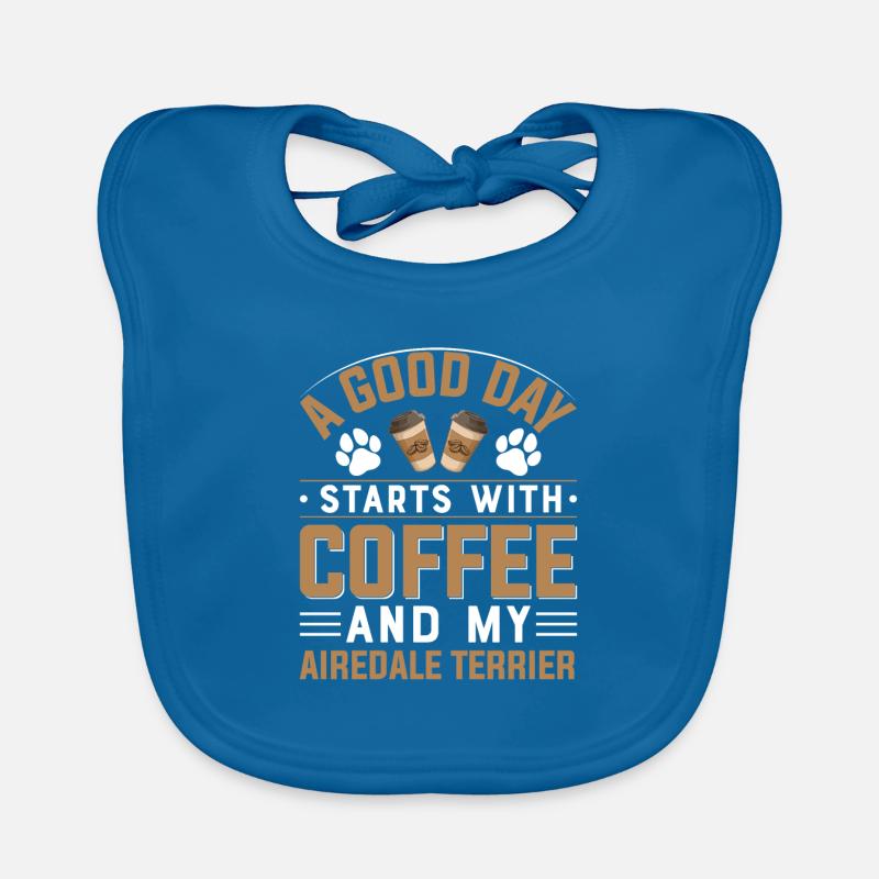 Airedale Terrier Café pour chiens Café Bavoir bio Bébé