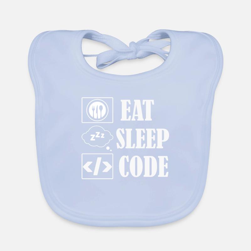 Eat Sleep Code Coding Software Baby Bio-Lätzchen