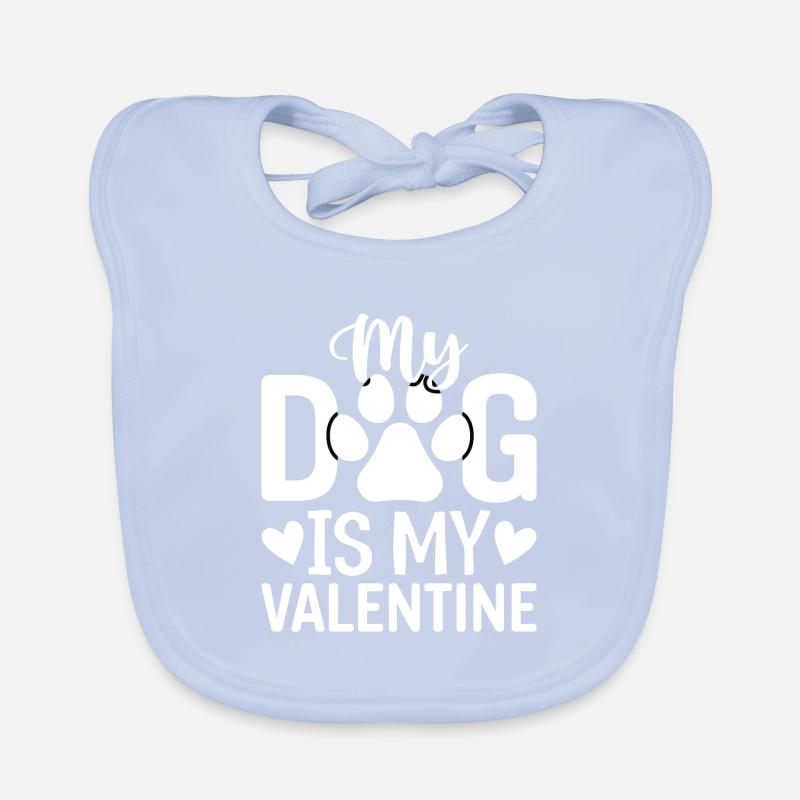 Chiens de la Saint-Valentin Bavoir bio Bébé