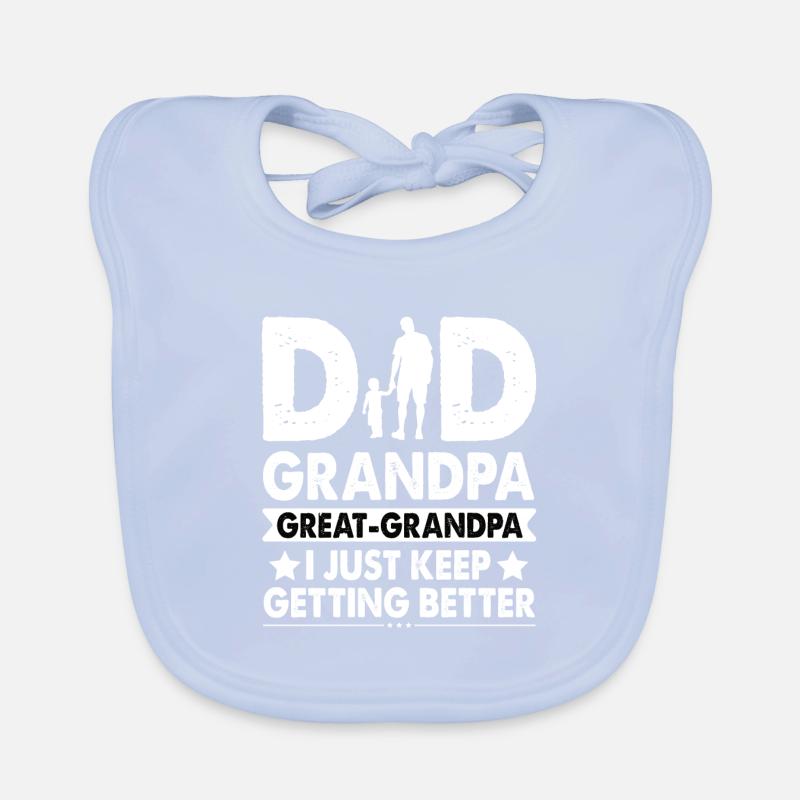Ich Bin Ein Papa, Opa Und Ein Uropa Vatertag Vater Baby Bio-Lätzchen