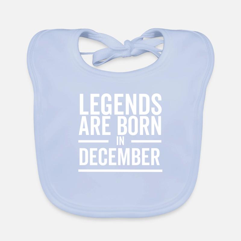 Les légendes naissent en décembre Bavoir bio Bébé