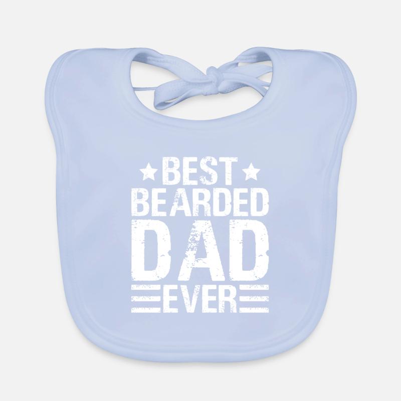 Father Bearded Father with Beard Organic Baby Bibs