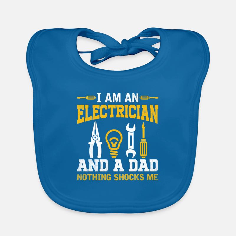 Ehemann Papa Elektriker Held Baby Bio-Lätzchen