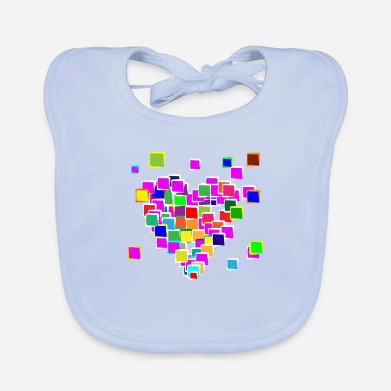 Cœur de pixel Bavoir bio Bébé
