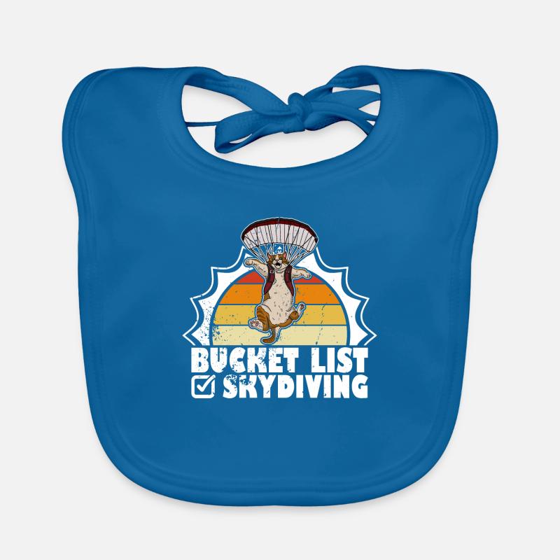 Skydiving Skydiver Catdiver paraglider flying Baby Bio-Lätzchen